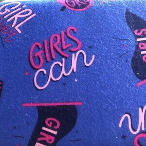 🛒 $30 6 yards Flannel Fabric Craft Material Bolt Girl Woman Empowerment #5
